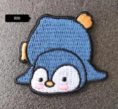 806 ペンギン 約4*4.8cm 刺繍 アイロンワッペン パッチ 飾り 手芸用