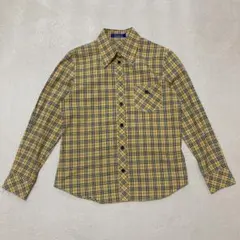 美品　バーバリーブルーレーベル　ノバチェック　長袖シャツ　ホース刺繍　M