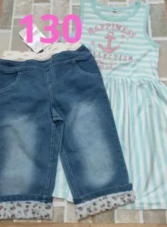 女の子　夏服　ハーフパンツ　ワンピース