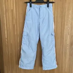 水色 ナイロンパンツフリース裏地付き