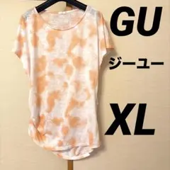 GU ジーユー　デザインカットソー ロングTシャツ チュニック XL トップスのサムネイル