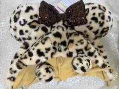 ディズニー ファンキャップ ヒョウ柄 レオパード ミニー ブラウン　茶色