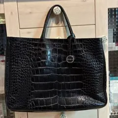 FURLA クロコ型押トートバッグ
