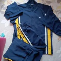 Nike ウォームアップウェア M ネイビー/イエロー