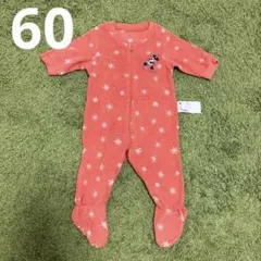 ミニーマウス フリースロンパース 赤色