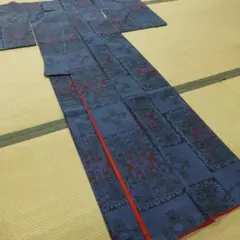 別誂真正アンティーク大島紬正絹袷