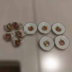 リモージュ　ミニチュアティーセット8点　シリアルナンバー入 リモージュ ミニチュアティーセット8点 シリアルナンバー入