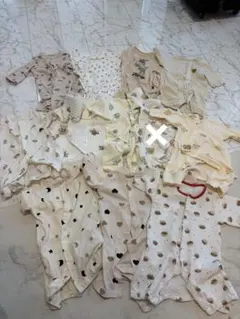 ロンパース 50-60cm、60-70cm 11着コンビ肌着 短肌着10着