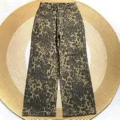 y2k archiveレオパード柄パンツヒョウ柄ストリートデニムジーンズゾゾ　S