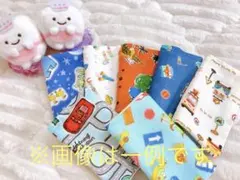 【男の子セット】ミニミニガーゼハンカチ7枚セット【柄色おまかせ】