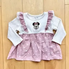 【mamaraku】バースデイ　ミニーマウス トップス 80