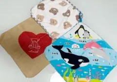 2025購入クマ➕海の生き物　ループタオルセット　幼稚園や保育園にも