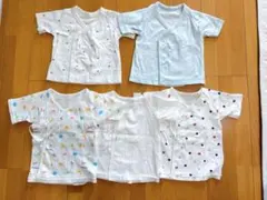 ベビー短肌着5枚まとめ売り＊50-60cm ＊ミキハウス　ユニクロ