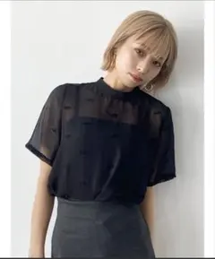 EMODA シアーロゴトップス ブラック