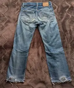 希少90s日本製リーバイス503B-XX復刻W28赤耳 30年愛用エイジング