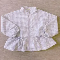 9/29まで限定価格！！　パープル　チェック　アウター　95サイズ