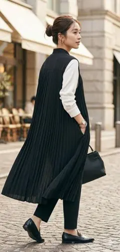 ZARA ブラック ノースリーブ ロングワンピース M used