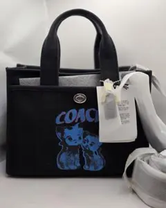 未使用品☆COACH トートバッグ ブラック 猫柄のサムネイル