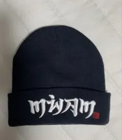 ［値下］MAN WITH A MISSION 刺繍ロゴ ネイビー ビーニー