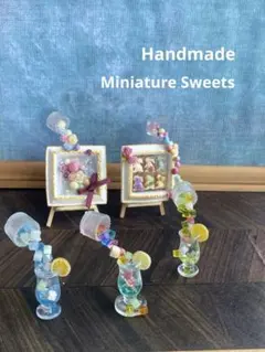 チャチャ様専用　こぼれ落ちるキューブソーダ② ミニチュアスイーツ　ドールハウス