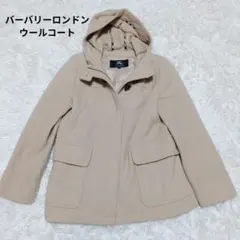 バーバリーロンドン　コート　ウール　ジップ　ノバチェック