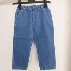 新品未使用★ユニクロ★デニムリラックスパンツ ブルー/100㎝ 送料込