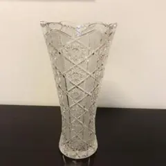 ボヘミア　クリスタルグラス　花瓶