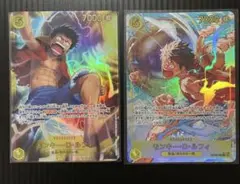 ワンピースカード ルフィ シークレットパラレル 4枚 op11 神速の拳 5