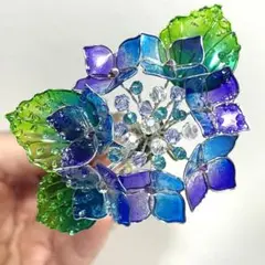 A様ご相談ページ　がく紫陽花ミニ　二股かんざし