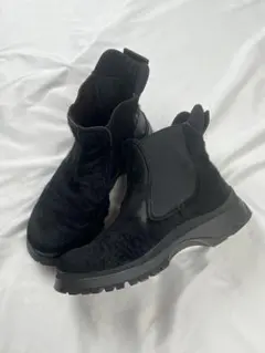 PRADA Unborn calf side gore boots blackのサムネイル