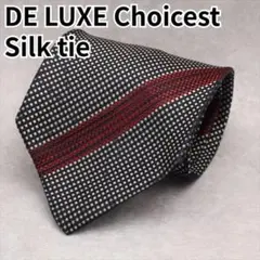 DE LUXE Choicest Silk tie ネクタイ ダブルストライプ