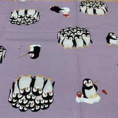 Wガーゼ 108×50cm 花柄 ペンギン ハンドメイド - メルカリ