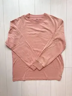 UNIQLO AIRism 長袖Tシャツ Mサイズ ピンクのサムネイル
