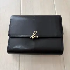 agnes b. アニエスベー 三つ折り財布 ミニウォレット レザー ブラックのサムネイル