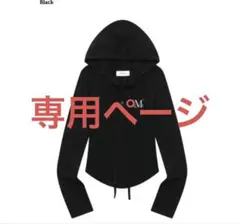 専用ページ MUCENT ルエン シグネチャースリムフードパーカー ブラック