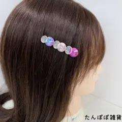 沢山大粒ラインストーン　丸形02 ヘアピン　ヘアクリップ　ヘアアレンジ　高品質