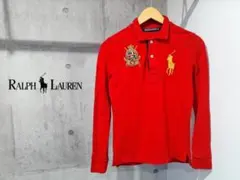 ポロ ラルフローレン エンブレム ビッグポニー ナンバリング 長袖ポロシャツ M