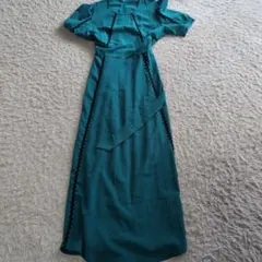 新品未使用SHEINティールカラー 半袖ロングワンピース