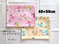 ランチマット 2枚セット 40×50 布タグ付き 給食用(2)