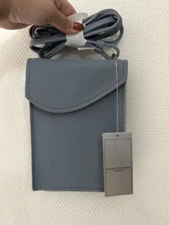 レザー ポシェットバッグ ブルーグレー スマホ対応のサムネイル