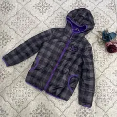 キッズ　ジップアップパーカー　140 あったか　中ボア　ポリエステル　秋冬