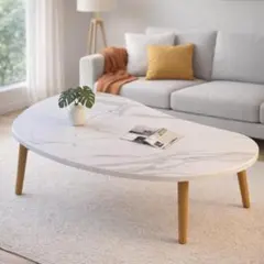 【訳アリ品】 ローテーブル リビングテーブル ホワイト センターテーブル 木製