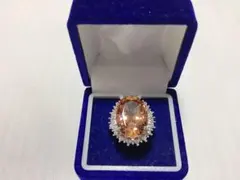 平成レトロ ビンテージ 銀 SILVER 指輪 オレンジストーン 大粒 ring