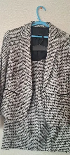 ホワイト・ブラックツイード セットアップ