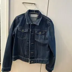 濃い青 デニムジャケット レディース