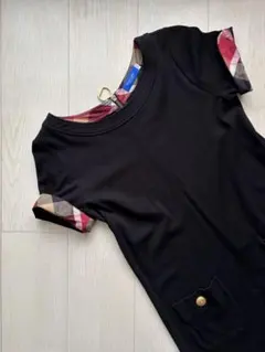 バーバリーBLUE LABEL ◆半袖ワンピース 38