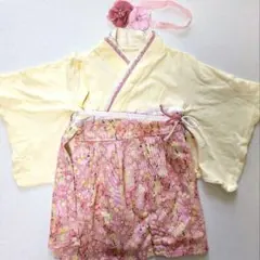 SweetMommy 袴 ベビーロンパース 50-70 ヘアバンド付