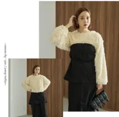 田中里奈さんmysacloset×mir.momo シャギートップス　アイボリー
