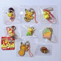 未開封新品】ポケモンご当地ストラップ8個セット ピカチュウ イーブイ
