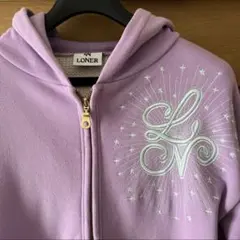 LONER LN PLUSH ZIP HOODIE ラベンダー